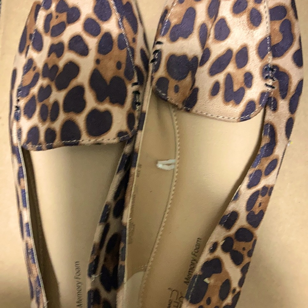 Time and Tru memory foam leopard print shoes.